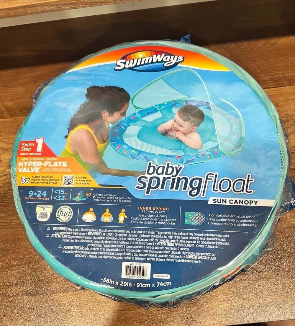 SwimWays Baby Spring Float Sun Canopy 9-24 Months Sealife